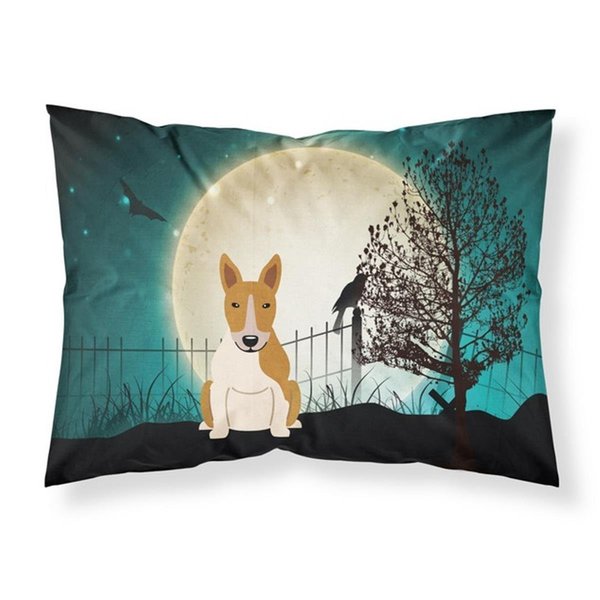 Micasa Halloween Scary Bull Terrier Red White Fabric Standard Pillowcase&#44; 20.5 x 0.25 x 30 in. MI223560